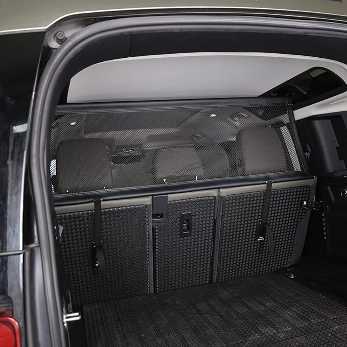 Pet Restraint Net Dog Fence Car Backseat Divider Vehicle Gate Cargo Area Travel Trunk Mesh Net Screen for Land Rover Defender 110 2020 2021 (Style C)