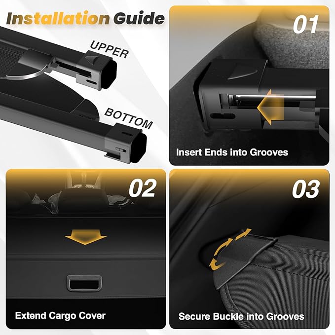 Trunk Cargo Cover for Kia Sportage 2023-2025 2026, Retractable Canvas Trunk Cover, Anti-Peeping Retractable Security Shade for Privacy, Sportage Accessories