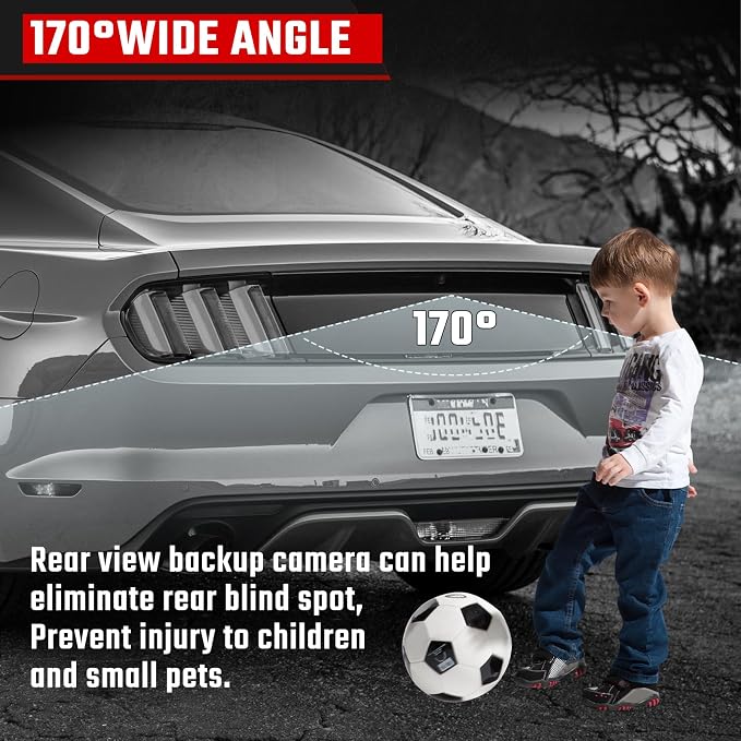 Backup Camera Rear View Camera Fit for F150 2010-2014 Mustang 2015-2020 Lincoln MKC 2015-2019 Parking Park Assist Camera Replace#EL3T-19G490-AA EL3Z-19G490-D BL3Z-19G490-B