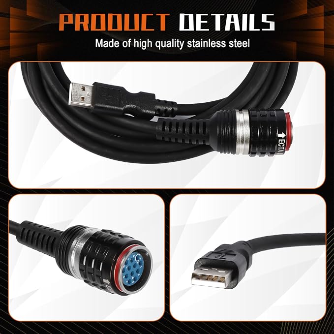 PANGOLIN 88890305 Scanner Cable Automotive USB Cable for Volvo 88890300 88894000 Diagnostic Adapter Tool Excavator Spare Parts