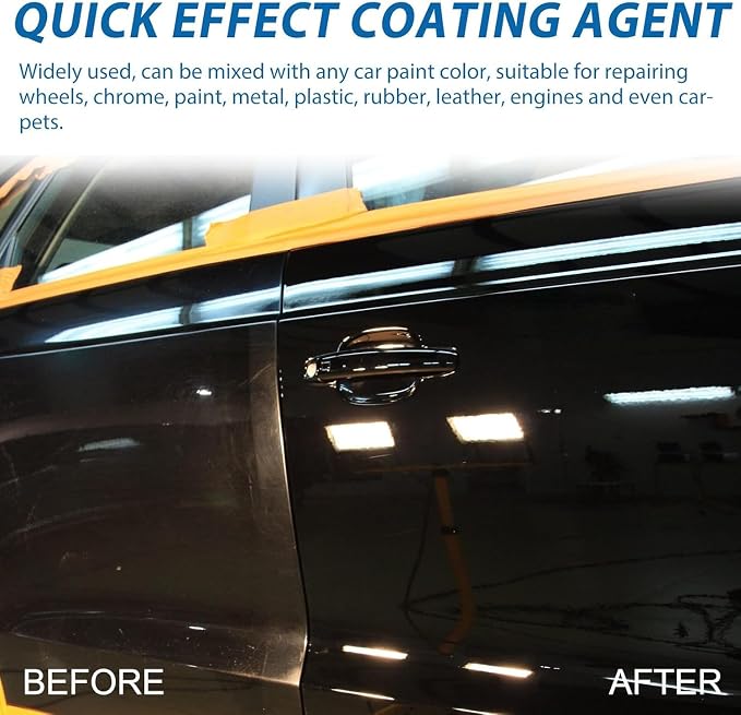 Sopami Ceramic Spray Coating, High Shine Car Wax | Waterless Car Wash, Long-lasting Hydrophobic, High Gloss Shine, for Window Glass, Wheels, Trim,17.5 oz with Towel (Pack of 2)