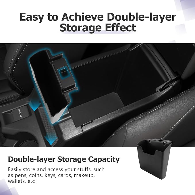 LUWU Center Console Hanging Box Compatible with 2024 2025 2026 Subaru Crosstrek & Impreza Accessories Armrest Storage Box Tray Organizer Insert Tray 2025 2026 Impreza Crosstrek Accessories