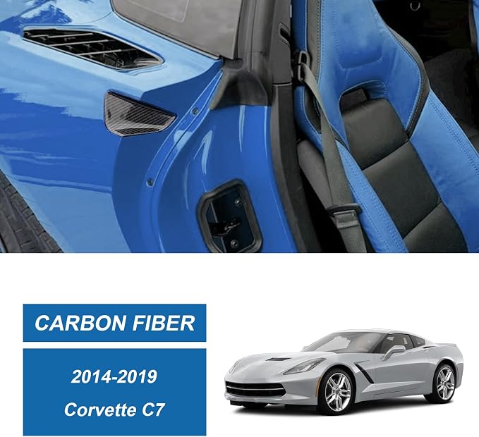Real Carbon Fiber Door Handle Bowl Cover Compatible with Corvette C7 2014–2019