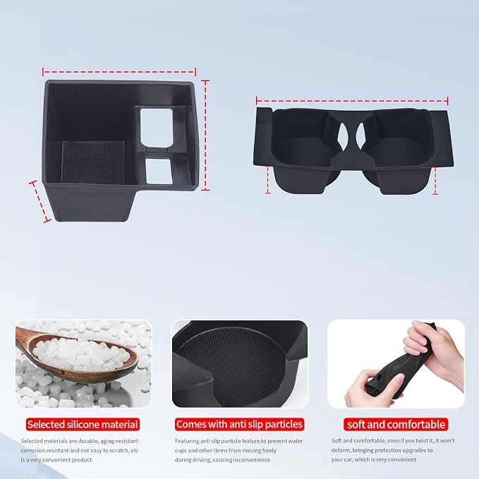 Central Control Water Cup Mat Is Applicable to Internal Modification of 2010-2013 Lexus GX460 Silicone Non-Slip Mat Storage Box Protective Pad Lexus GX460 Accessories (2010-2013)