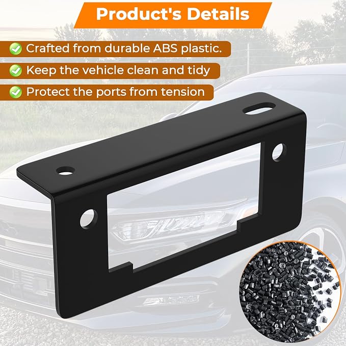 Under Dash Mounting Bracket Compatible with J1962 OBD-II 10-Pack, OBD2 Mounting Bracket or Cable Holder Splitter Mount, Black