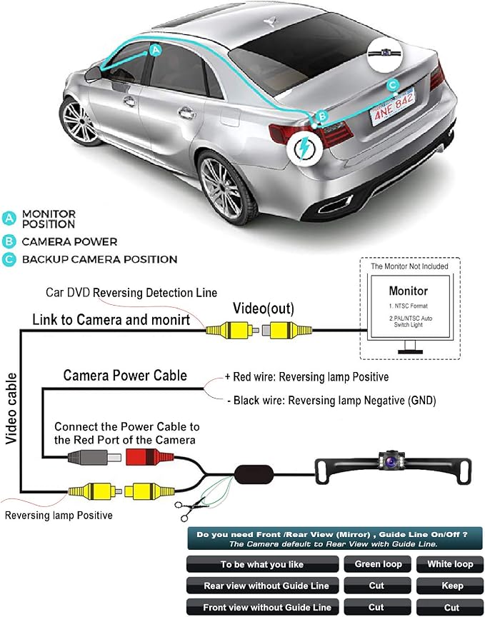 8 led Backup Camera + 6 led Backup Camera