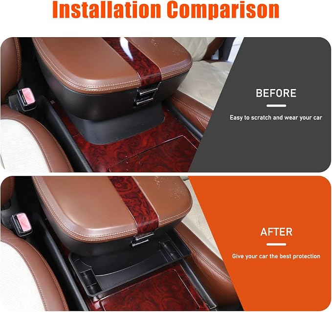 Center Console Hanging Storage Box Compatible with Cadillac Escalade 2007-2014, Organizer Tray Armrest Storage Auto Interior Storage Accessories