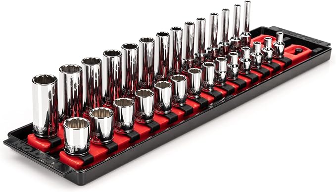 TEKTON 1/4 Inch Drive 12-Point Socket Set, 28-Piece | SHD90214