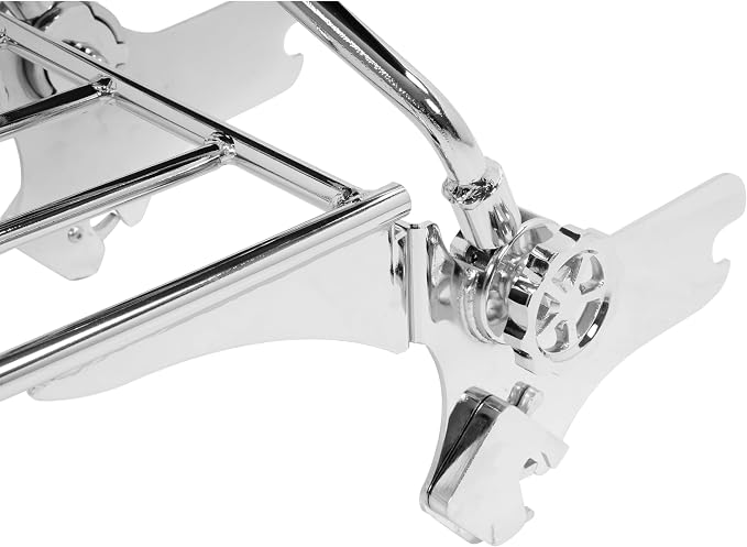 ALMULOO Detachable Backrest Sissy Bar Compatible with 1997-2008 Harley Road King Street Glide Electra Glide Upright Passenger Backrest w/Quick Release Detach Chrome