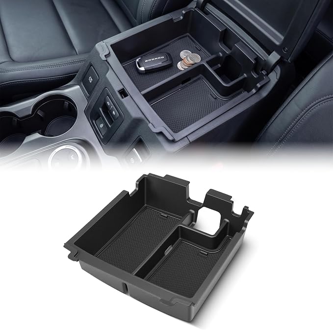 Center Console Organizer for Ford Bronco 2025-2026 | Fit for 4-Door, upper center console organizer tray, easy installation, interior accessories
