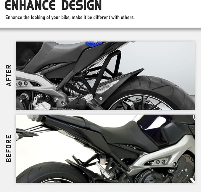 Motorcycle Crash Bar for Yamaha MT-09 FZ-09 MT09 FZ09 2013 2014 2015 2016 2017 2018 2019 2020 Rear Passenger Foot Peg Footrest Subcage Stunt Falling Protector