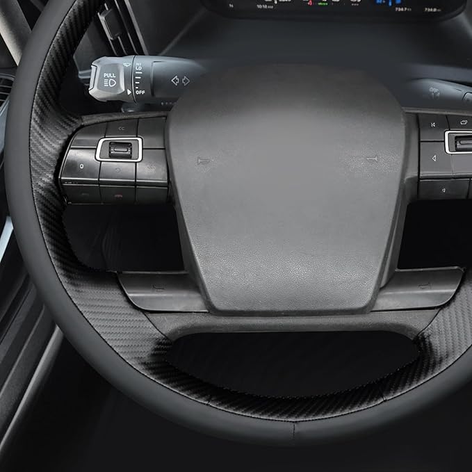 MEWANT Hand Sewn 3D Style Steering Wheel Cover Wrap for Volvo VNL VNR FM FH 2017-2025 Steering Wheel Accessories for Volvo FM