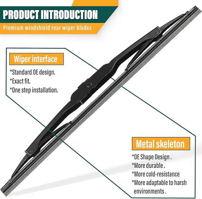 Windshield Wiper Blades Replacement for Honda CRV CR-V 2002 2003 2004 2005 2006,Original Equipment Replacement Front Rear Wiper Blade Set - 21" 20" 10" (Set of 3)