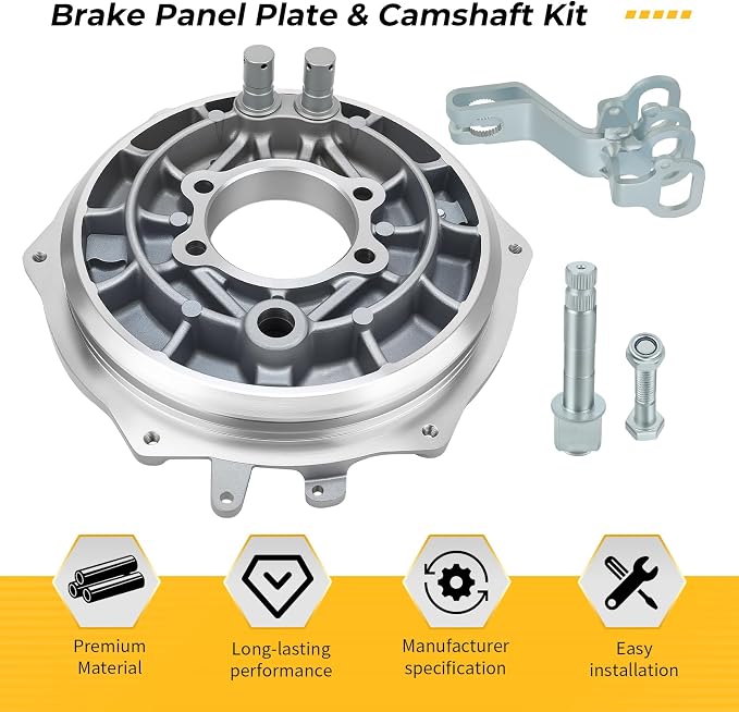 M MATI Rear Brake Panel Plate & Camshaft Kit for Yamaha W-olverine 350 Big B-ear 400 250 2005-2009 Kodiak 400 Bruin 250 350 2003-2006 Grizzly 350 2007-2014 5VH-F5321-01-00 5VH-F5321-11-00