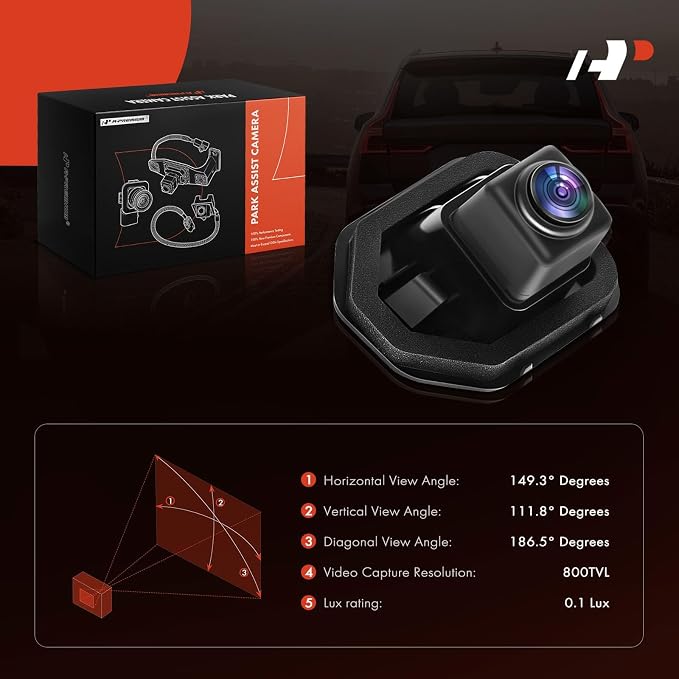 A-Premium Park Assist Camera Rear View Backup Reverse Camera Compatible with Select Nissan Models - 2015-2023 Murano, 2016-2019 Maxima - Replace# 284425AA0C