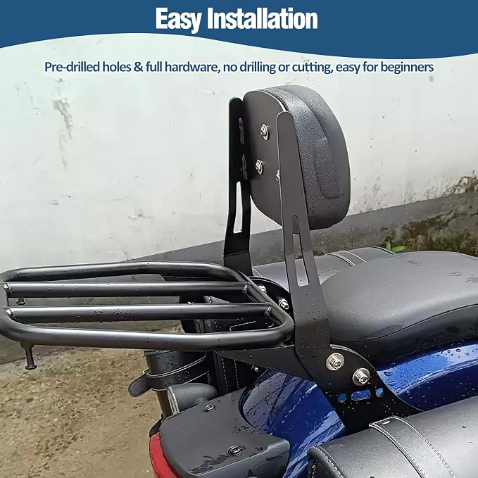 Detachable Seat Sissy Bar Backrest with Luggage Rack Passenger Rear Back Restfor Honda Rebel 300 500 1100 CMX 300 CMX500 CMX1100 2021 2022 2023 2024 2025 2026