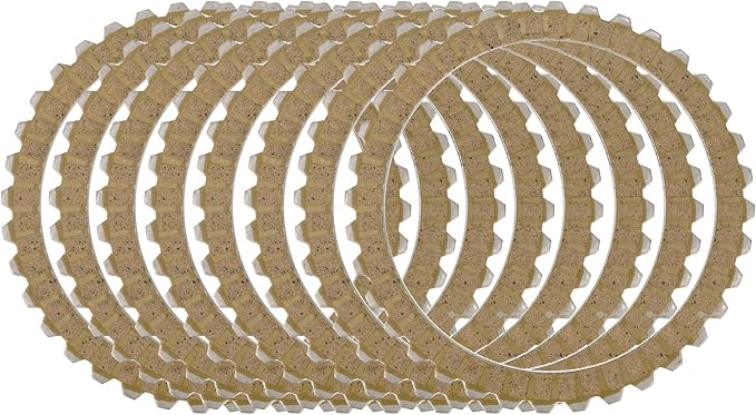 AHL Motorcycle Yellow Clutch Plates & Steel Friction Plate For Harley XL883 2004-2008 XL1200 1200X48 SPORTSTER 1991-2011; Bad Boy FXSTSB Dyna Glide Electra OEM:37911-90 307-30-10011 8146-0100