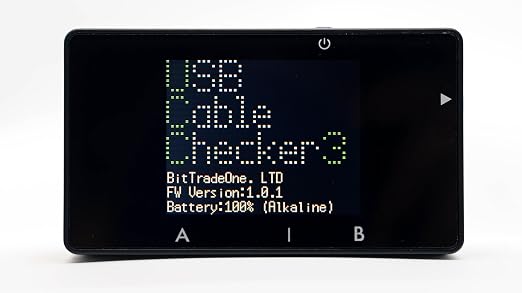 BitTradeOne USB Cable Checker 3 - Professional USB Cable & Port Tester, Supports USB4, PD EPR 240W, E-Marker Reading, Wire Connectivity & Resistance Measurement, 1.77" LCD - ADUSBCIM3U