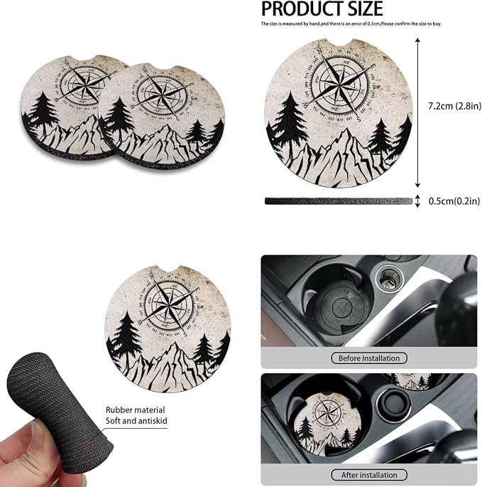 Howilath 10 Packs Car Front Seat Covers Set with Keychain/Seatbelt Pads/Steering Wheel Cover/Armrest Cushion/Coasters Interior Accessories Fit Sedan Truck Van
