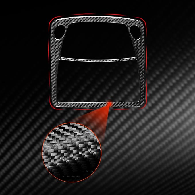 Soft Real Carbon Fiber Compatible with Nissan Altima 2013 2014 2015 2016 2017 2018 Interior Accessories Roof Reading Light Lamp Cover Trim