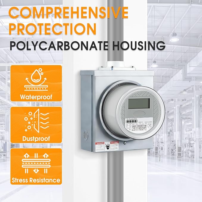120V 2 Wire Digital Electric KWH Meter, RV Watt Hour Energy Meter, Power Consumption Monitor for RV Trailer, Camper & Home Electrical System (120, Volts (AC))