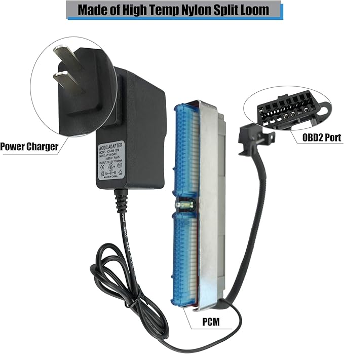 LS Gen 3 ECM Engine Programming Control Module Reader Diagnostic PCM Bench Harness w/Power Supply Fits for GM Chevy All Blue/Red & Blue/Green 1999-2007, OBD2 Port, 18 Gauge, 12 Volt