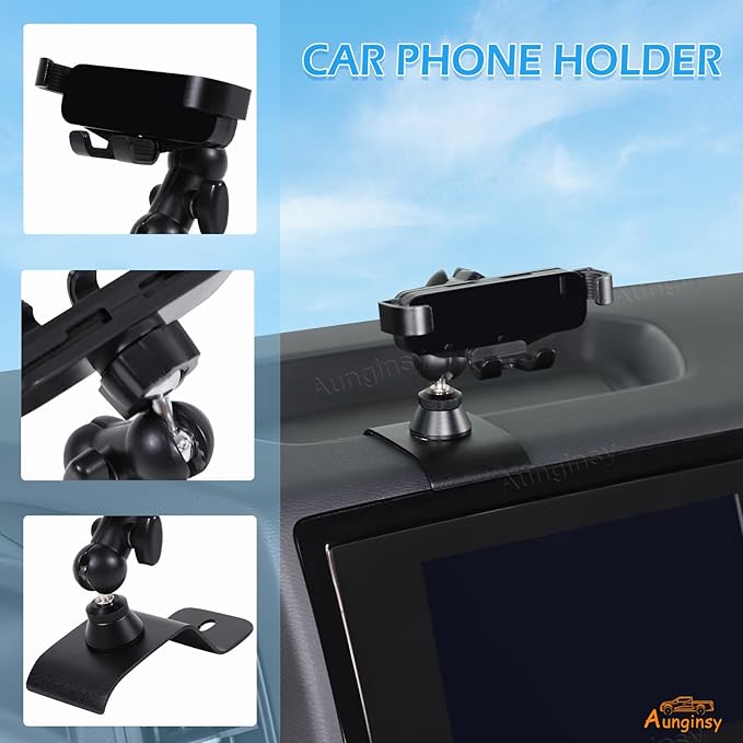 Aunginsy Car Cell Phone Mount Compatible with Nissan Frontier 2022-2024 Center Console Phone Holder Dash Panel Mobile Phone Bracket Universal Phone Navigation Stand Fit All Smart Phones Accessories