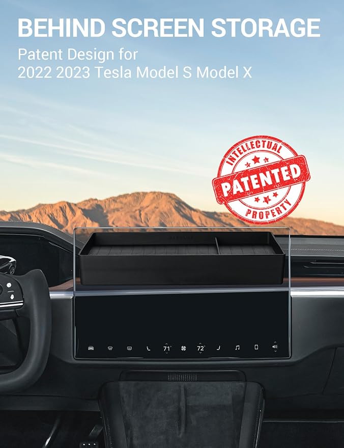 BASENOR Tesla Model S Model X Center Console Organizer and Model X Windshield Sunshade