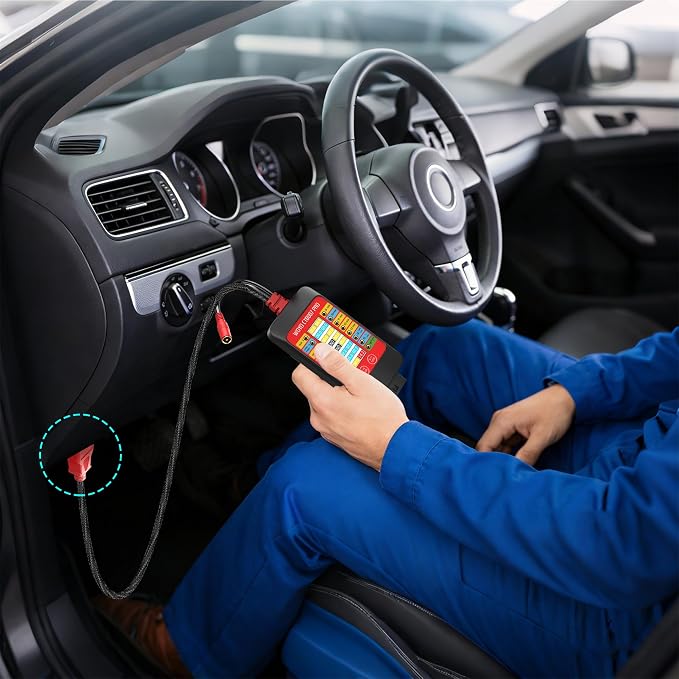 WOYO CTB007 PRO 12V/24V OBD2 Breakout Box with LCD Display 16PIN Vrms, CAN Tester Box with Built-in 120Ω for ECU Testing Tool on Bench, CAN Tester Box, 27.5inch/59inch Extension Cable (27.5inch/70cm)