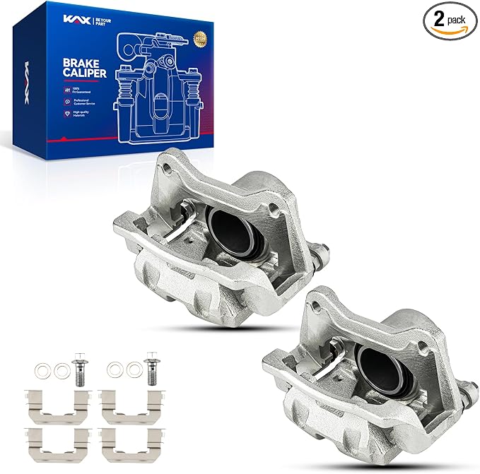 KAX 19B6460S+19B6461S Brake Caliper Compatible with Kia Optima 2011-2016 2.4L, Hyundai Sonata 2012-2015 2.4L, Hyundai Sonata 2012-2014 2.0T, Front Disc Brake Caliper
