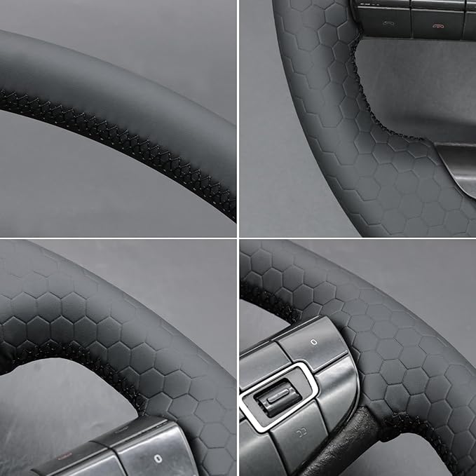 MEWANT Hand Sewn Steering Wheel Cover Wrap for Volvo VNL VNR FM FH 2017-2025 Steering Wheel Accessories for Volvo FM