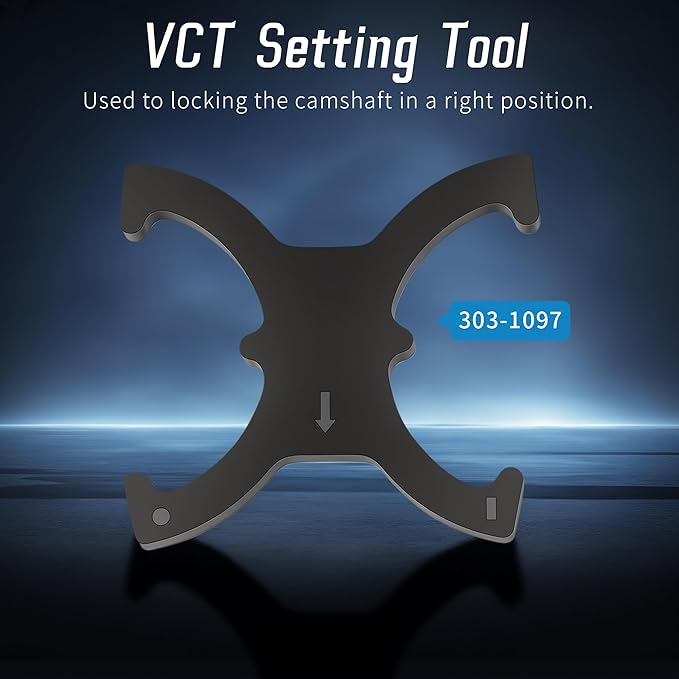 18PCS Engine Camshaft Timing Tool Kit, Compatible with Ford Fiesta Focus Volvo 1.25 1.4 1.6 1.8 2.0 Di/TDCi/TDDi ECOBOOST 1.6 Ti-VCT 1.5/1.6 VVT 2.3L 2.5L 303-1097 303-1552 303-1550