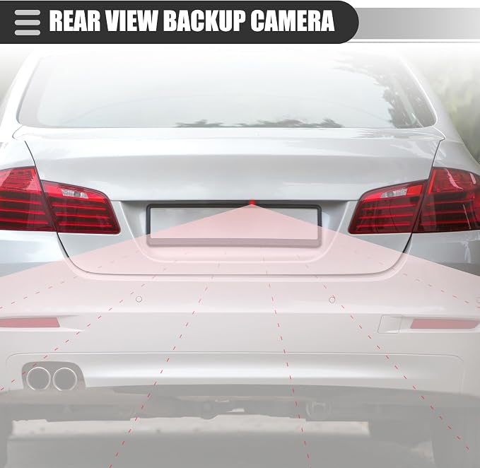 Motoforti Rear View Backup Camera, for Toyota Tacoma 2016-2017, Plastic Metal, No.8679004030, Black