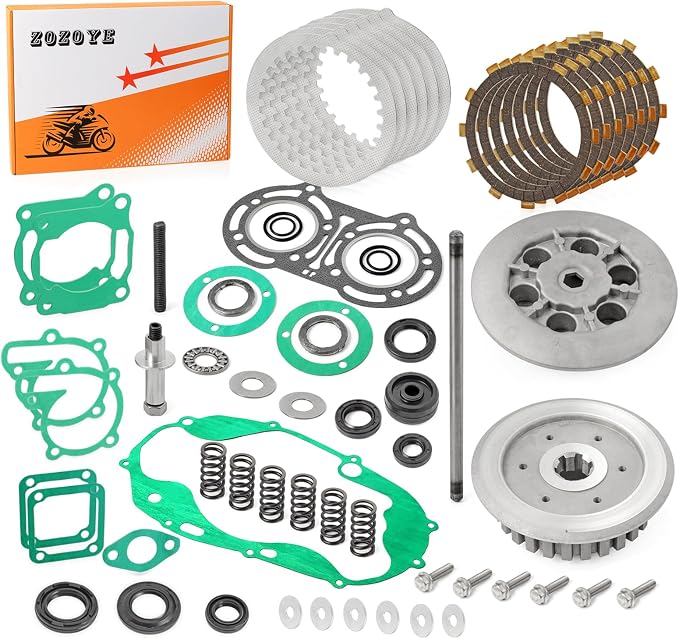 Banshee 350 Clutch Kit & Center Inner Hub & Outer Pressure Plate For Yamaha YFZ350 1987-2006 Heavy Duty Springs Kit & Complete Gasket Seal Clutch Push Rod