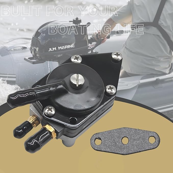 438559 Fuel Pump with Gasket for Johnson Evinrude 25 35 50 65 70 75 85 88 90 100 105 115 135 140 HP Outboard Engines 765591 388555 433390 18-7207
