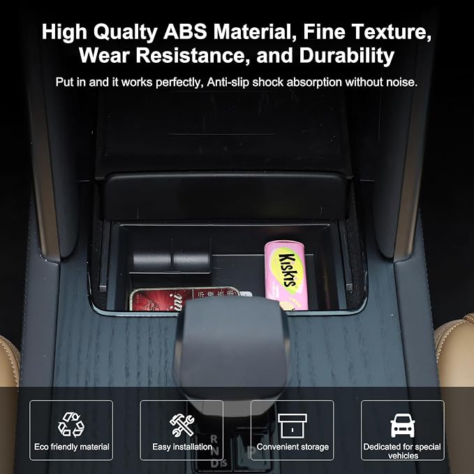 Center Console Storage Box Compatible with Land Rover Discovery Sport 2024,ABS Center Console Gear Shift Tray Organizer Interior Storage Accessories