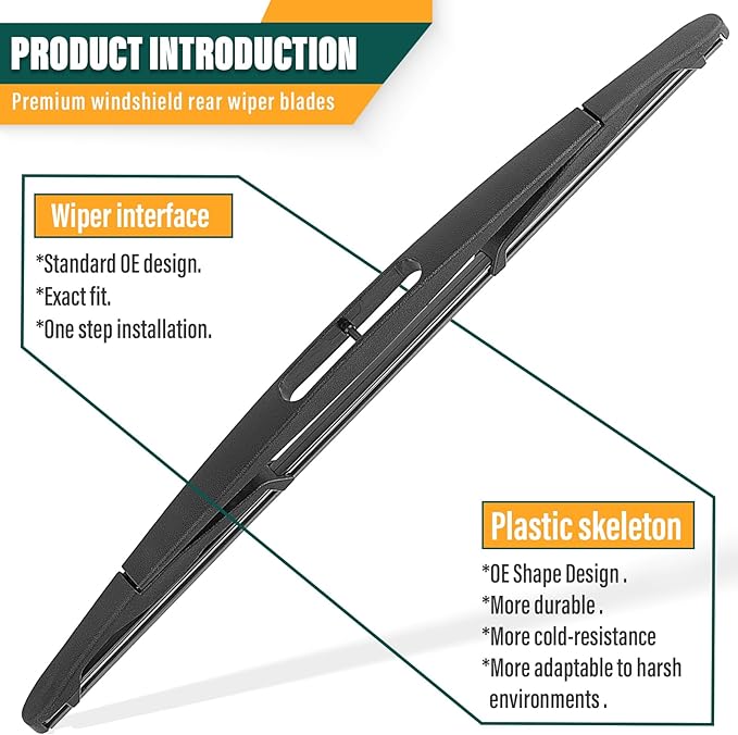 Windshield Wiper Blades Replacement for Ford Escape 2008 2009 2010 2011 2012,Original Equipment Replacement Front Rear Wiper Blade Set - 20" 20" 12" (Set of 3)