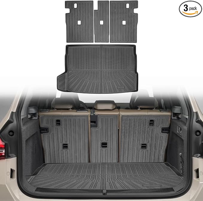 Cargo Liners Backrest Mat for BMW X3 Accessories 2025 with Hook&Loop Rear Trunk Mat Rear Seat Back Cover Protector All Weather Anti-Slip Split Dog Liner 4 PCS