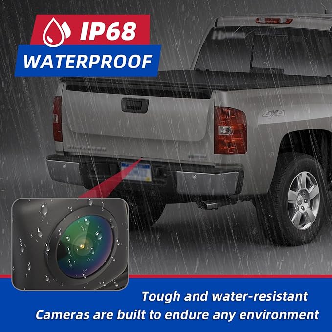Backup Camera Compatible with 2016 2017 2018 2019 Chevy Silverado GMC Sierra 1500 2500 3500 Rear View Suitable for Power Tailgate Replace# 84062896