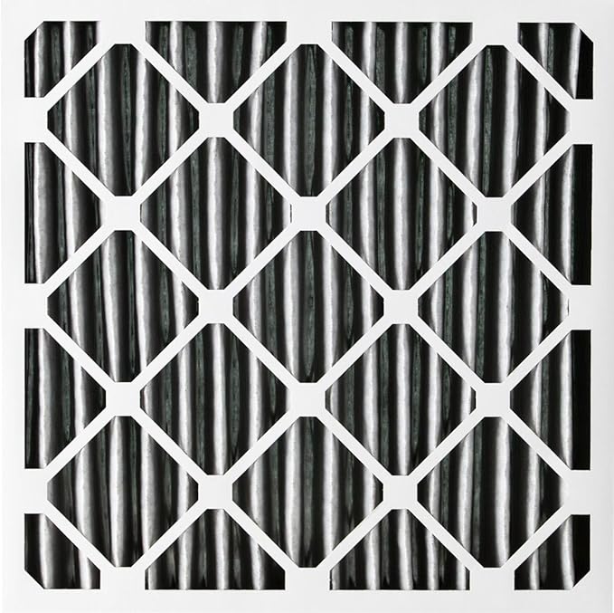 Nordic Pure 25x25x1 (Actual Size: 24 1/2 x 24 1/2 x 3/4) Furnace Air Filters MERV 12 Pleated Plus Carbon 6 Pack