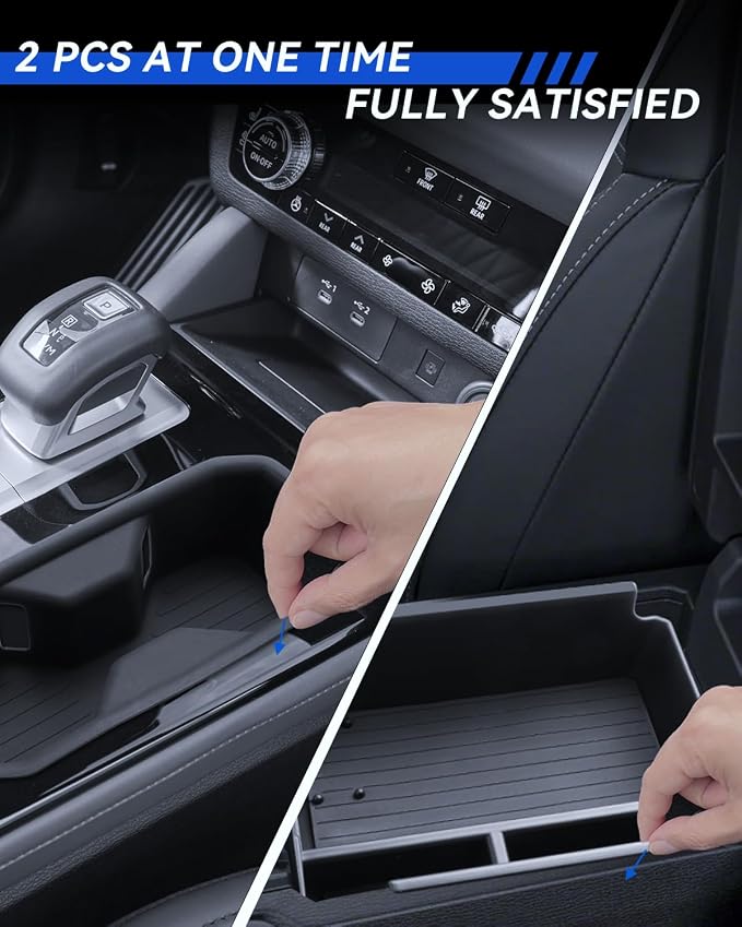 for Outlander Center Console Organizer 2025 Outlander Accessories 2 Pcs Set with Center Console Organizer + Silicone Cup Holder Durable [NOT for 2025 Outlander PHEV&Sport]