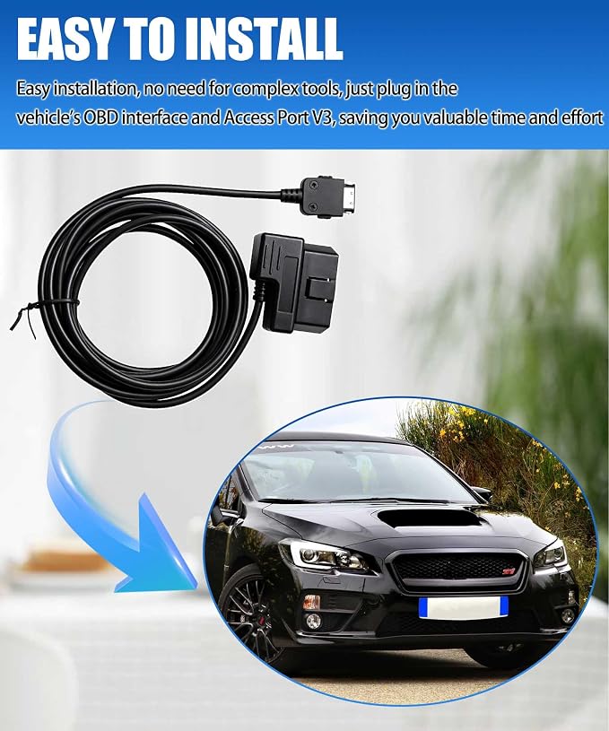 V3 Accessport OBD2 Diagnostic Cable Adapter 6.4FT Compatible with Subaru WRX STI Ford VW BMW Evo