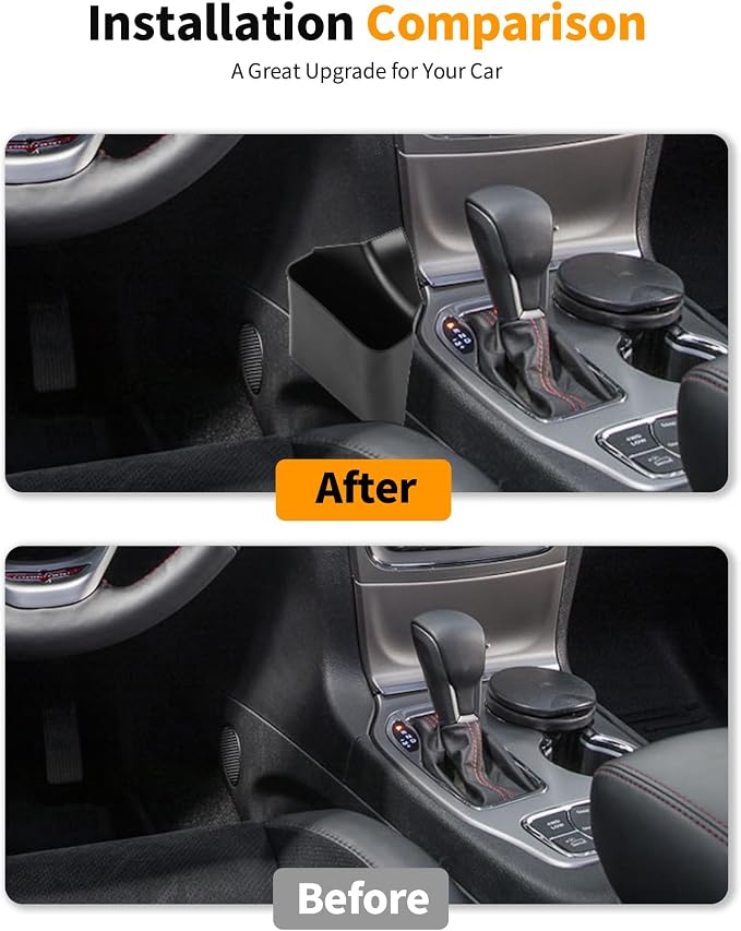 Hoolcar Center Console Gear Shift Storage Box Tray Organizer Accessories Fit for 2011-2020 Jeep Grand Cherokee Interior Accessories,Black