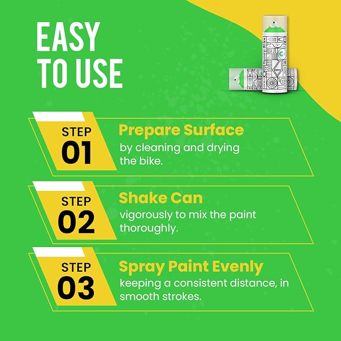 Spray.Bike Spray Paint | Designed Mainly for Bicycles | Multi-Use Acrylic Spray Paint for Metal, Plastic | High Coverage Bike Paint, 400ml