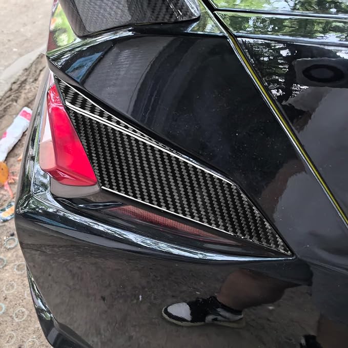 Real Carbon Fiber Tail Light Side Trim Compatible with Corvette C8 2020-2026, Exterior Decor Sticker Accessories