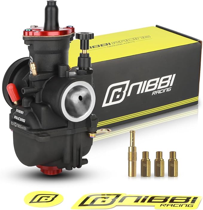 NIBBI Carburetor PWK 28mm Motorcycle, 200cc-250cc Power Carb With Carb Jets, Fit GY6 Engine Dirt Bike Mini Bike SSR TTR Apollo HAWK250 TaoTao ATV