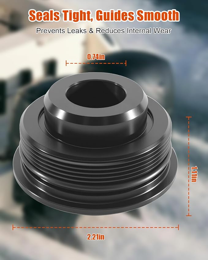 Trim Tilt Cap with Seals Fit for Yamaha Large V6 3.3L OX66 200 225 250 HP HPDI 200 225 250 300 HP F Series F200 F225 F250 F300 Replace 61A-43811-00-00, Gland with Seals End Cap Tilt Cylinder 4Pcs