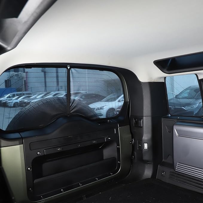 Full Window Shade Compatible with 2020-2025 L@nd Rover Defender 110, Breathable Mesh Side Window Screens Shade Cover for Baby, UV Rays Protection Sun Shade Blocker