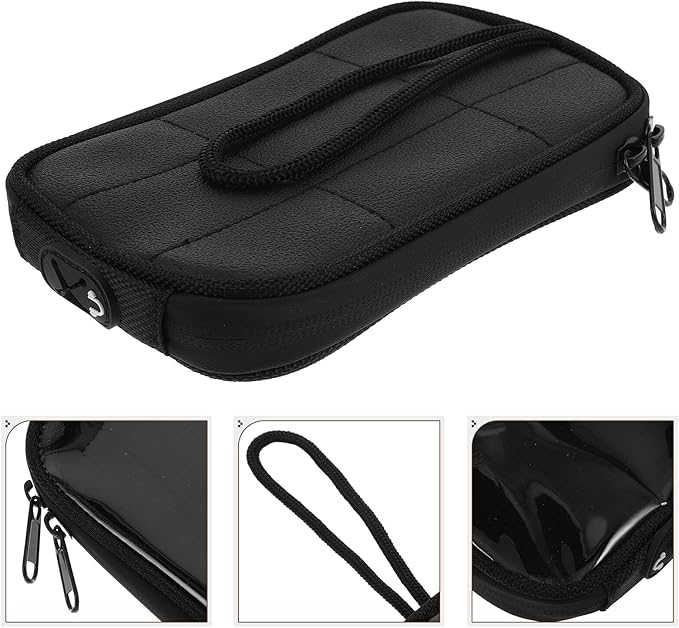 Happyyami Magnetic Motorcycle Tank Bag with PU Phone Case Small Touchscreen Pouch for Motorbikes Electric Bikes and Scooters All-weather Protection and Quick Access Storage