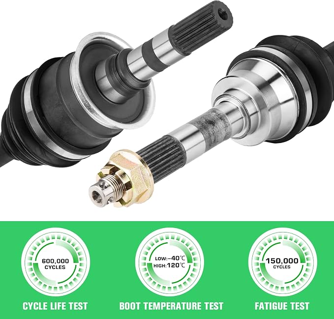 Youxmoto Front CV Axle & Wheel Bearing for Kawasaki 4x4 Mule 4010 2009 2010 2011 2012 2013-2022; 2510 Diesel 2000-2002; 4x4 Mule 3010 2001-2008; CV Axle Drive Half Shaft 39158-1102, 59266-0034